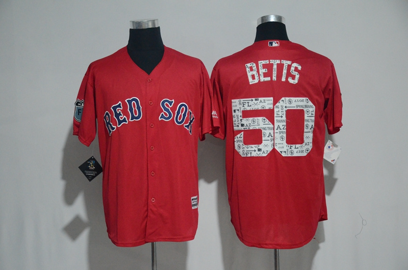 2017 MLB Boston Red Sox #50 Betts Red Fashion Edition Jerseys